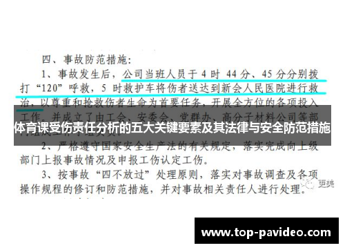 体育课受伤责任分析的五大关键要素及其法律与安全防范措施
